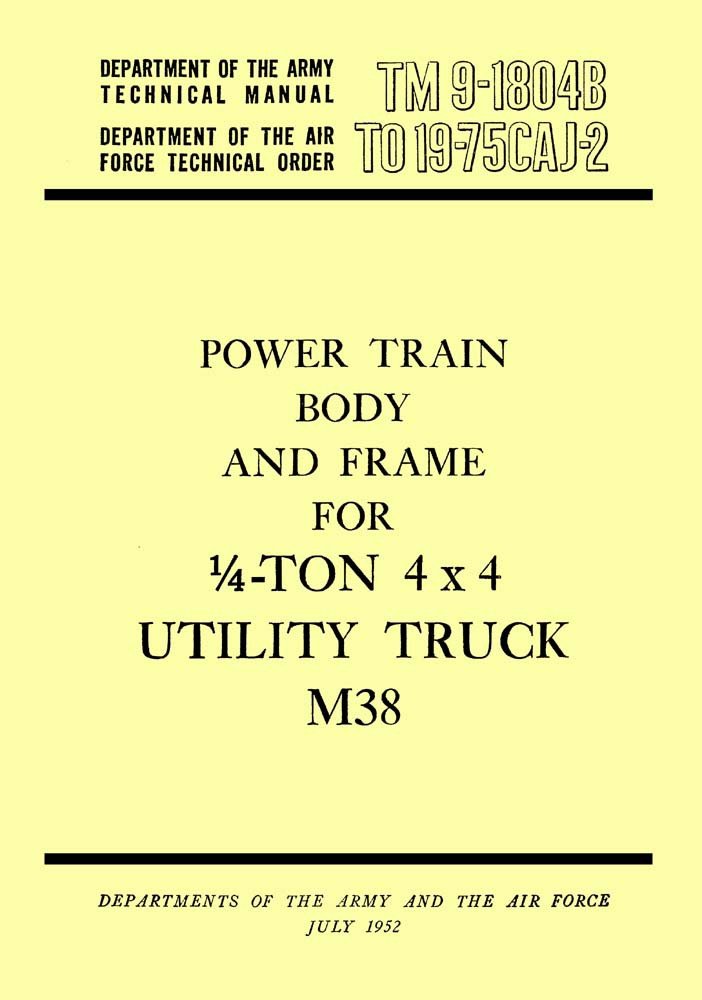 bishko automotive literature 1950 1951 1952 Jeep Military Powertrain Shop Service Repair Manual Book OEM
