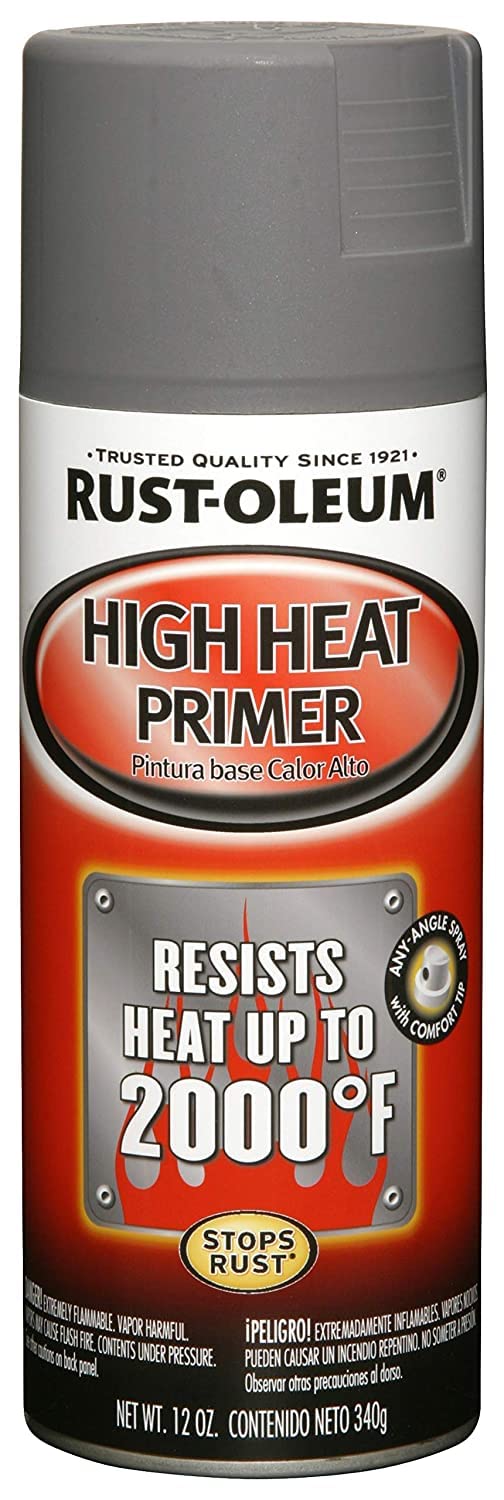 Rust-Oleum 249340 Automotive High Heat Primer Spray Paint, 12 Ounce (Pack of 1), Gray