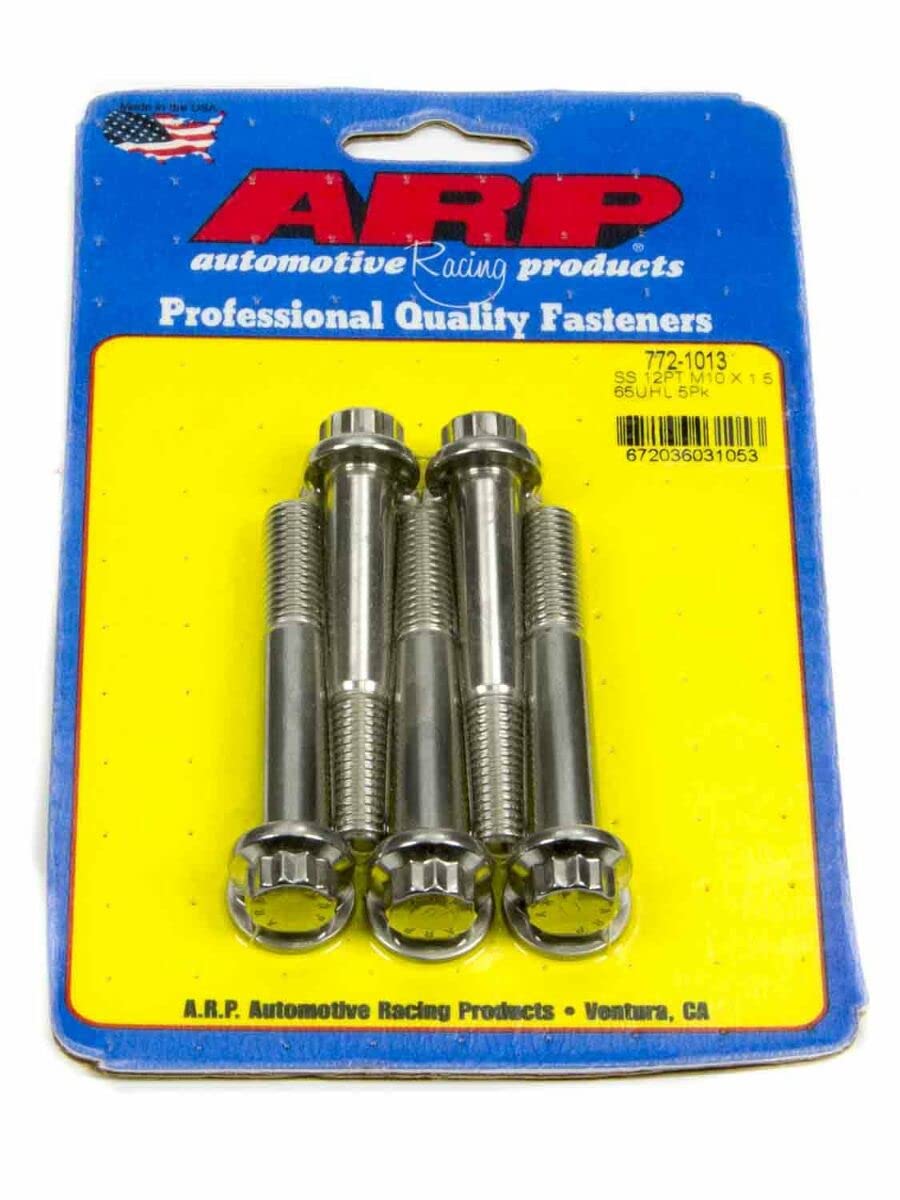 Autoracing Products 772-1013 S/S Bolt Kit - 12pt. (5) 10mm x 1.5 x 65mm