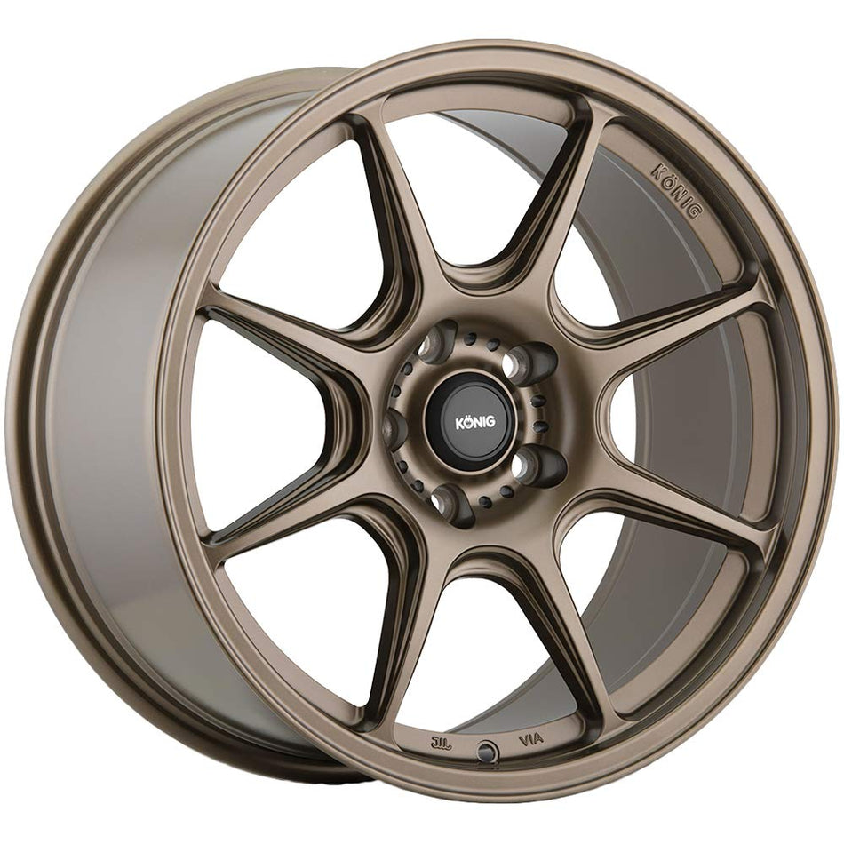 Konig Lockout Wheels Matte Bronze Aluminum (1 x 1. inches /5 x, 1 inches Offset)
