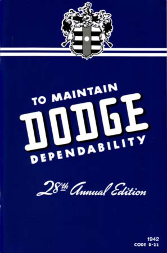 bishko automotive literature 1942 Dodge Car Owners Manual User Guide Reference Operator Book Fuses Fluids