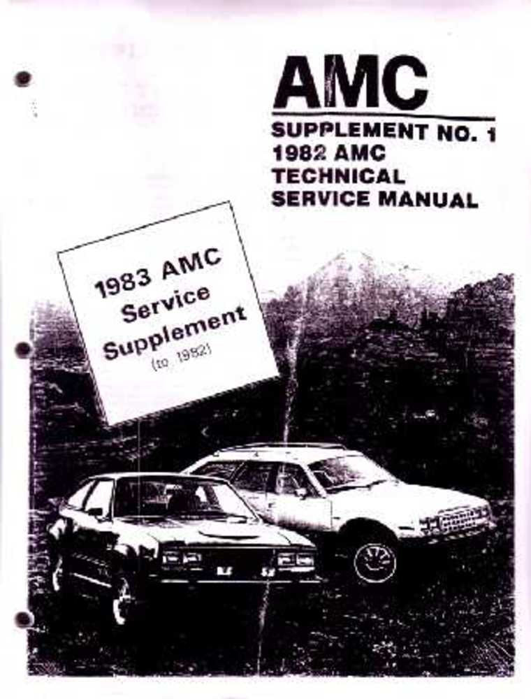 bishko automotive literature 1983 AMC Shop Service Repair Manual Book Supplement Engine Electrical Drivetrain
