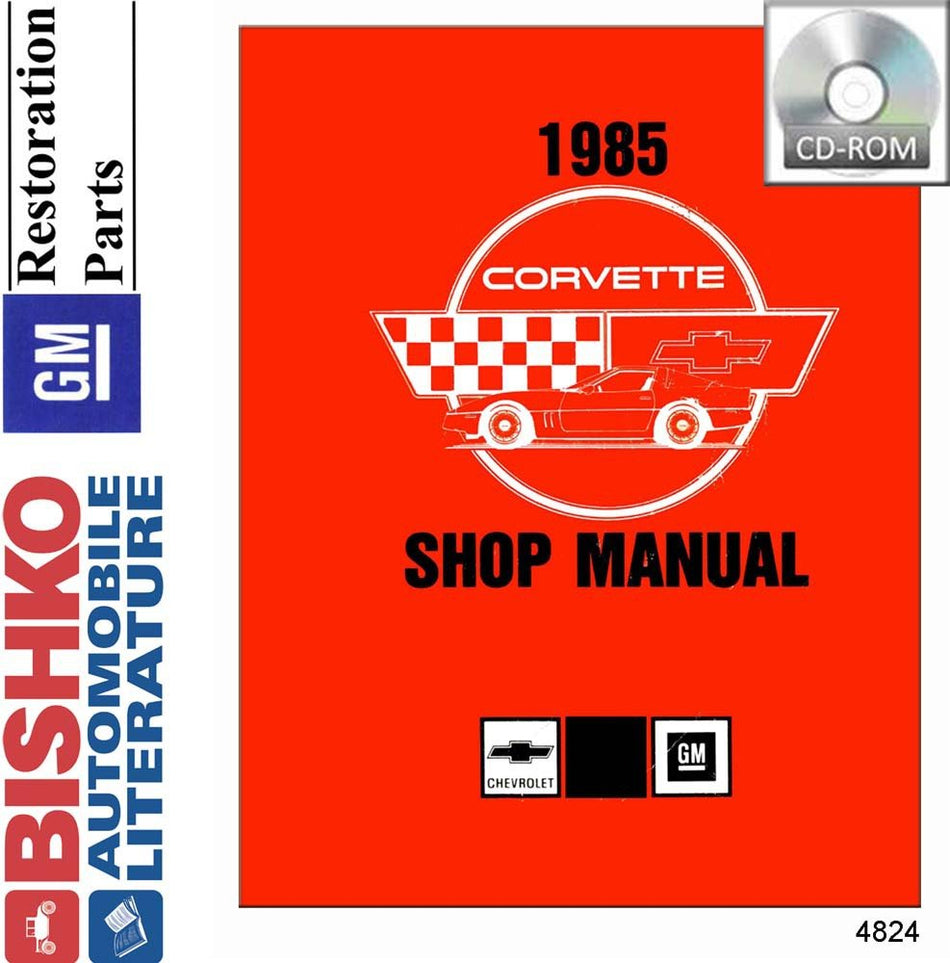 bishko automotive literature 1985 Chevrolet Corvette Shop Service Repair Manual CD Engine Electrical