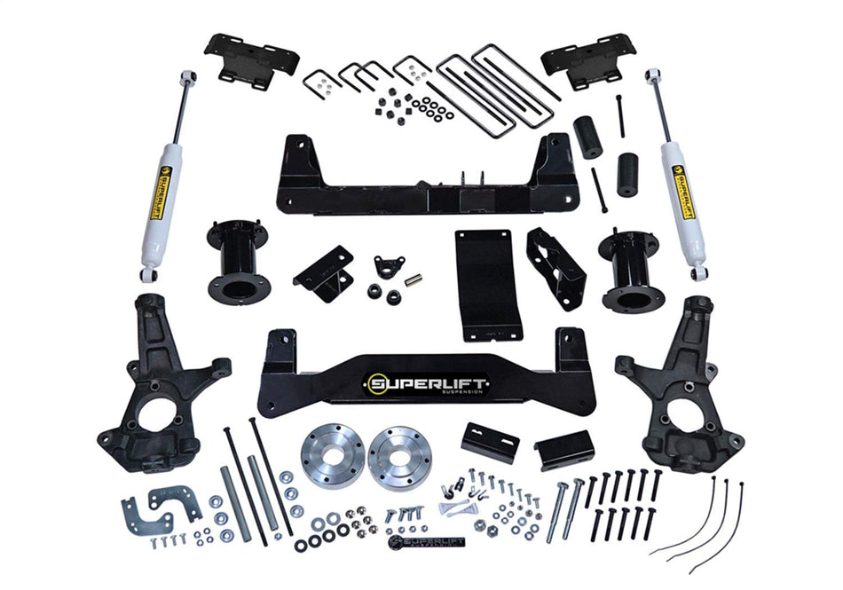 RealTruck SUPERLIFT SUSPENSION 6.5" Lift Kit | Complete Lift Kit with Strut Spacers & Rear Shadow Shocks | K160 | Fits 2014-2016 Chevrolet Silverado/GMC Sierra 1500 w/ Factory Cast Steel Arms