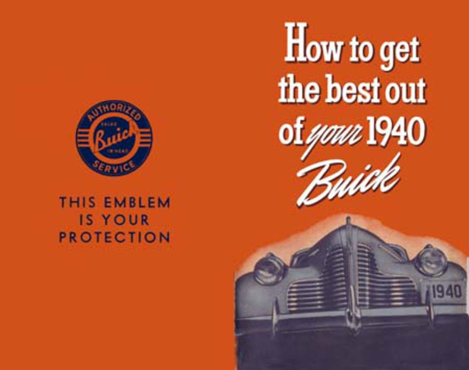 bishko automotive literature 1940 Buick Century Limited Roadmaster Owners Manual User Guide Operator Book