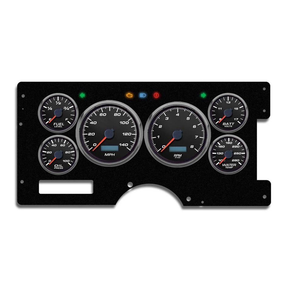 New Vintage USA 89211-01 6 Gauge Performance ll Black 88-94 Chev