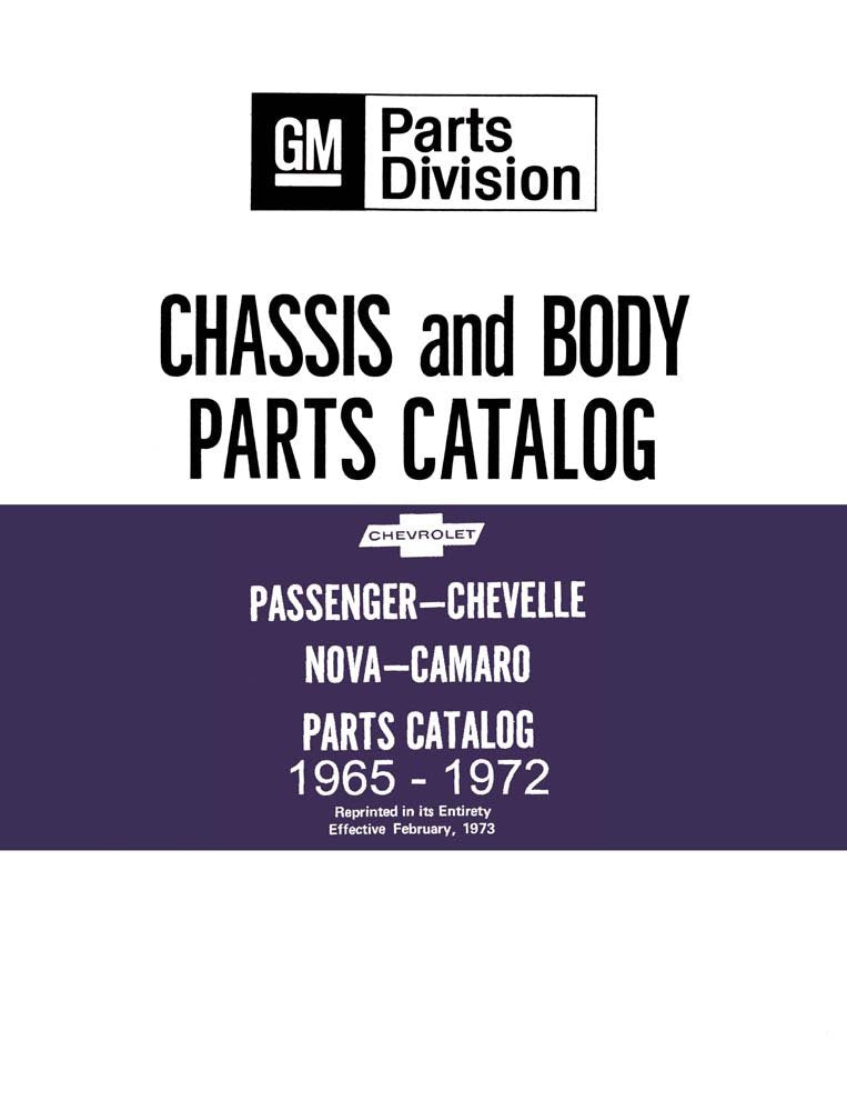 bishko automotive literature 1965 1970 1971 1972 Chevelle Nova Camaro Parts Numbers Book List CD Interchange