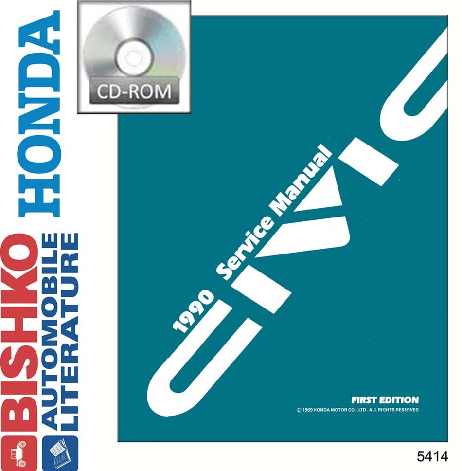 bishko automotive literature - Shop Service Repair Manual CD Engine Drivetrain Wiring for The 1990 Honda Civic
