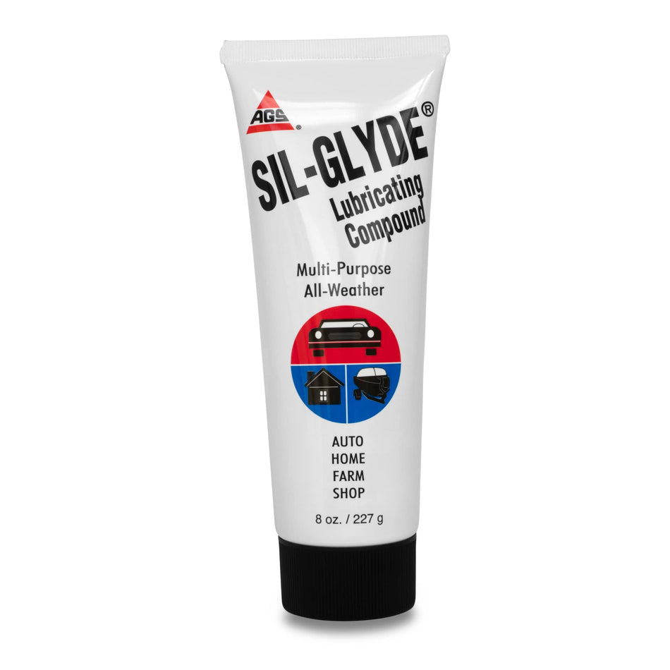AGS SIL-Glyde Multi-Purpose All-Weather Lubricating Compound for All Surfaces - 8 oz Tube, Versitle Multi-Purpose Lubrication, All Weather, Auto, Home, Farm and Shop