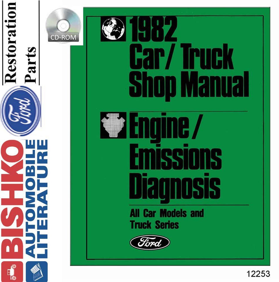 bishko automotive literature - Emissions Diagnostic Procedure CD OEM for The 1982 Ford Car Ford Truck