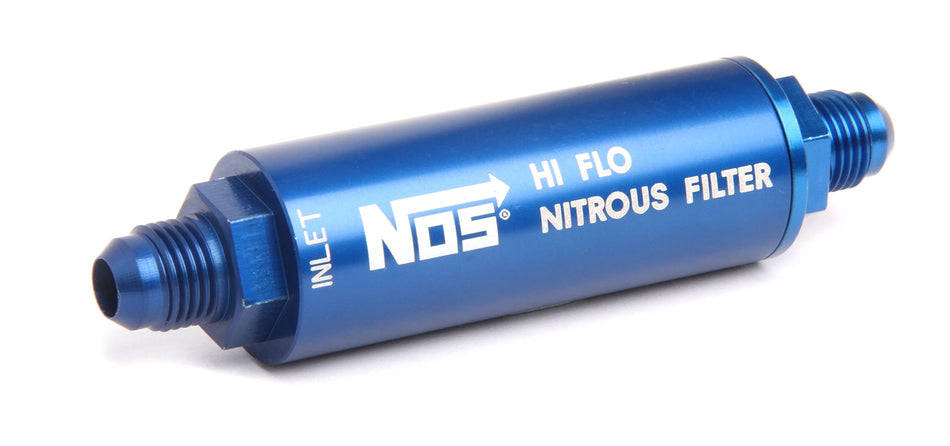 NOS 15552NOS Blue Anodized Billet Aluminum High Pressure In-line Nitrous Filter