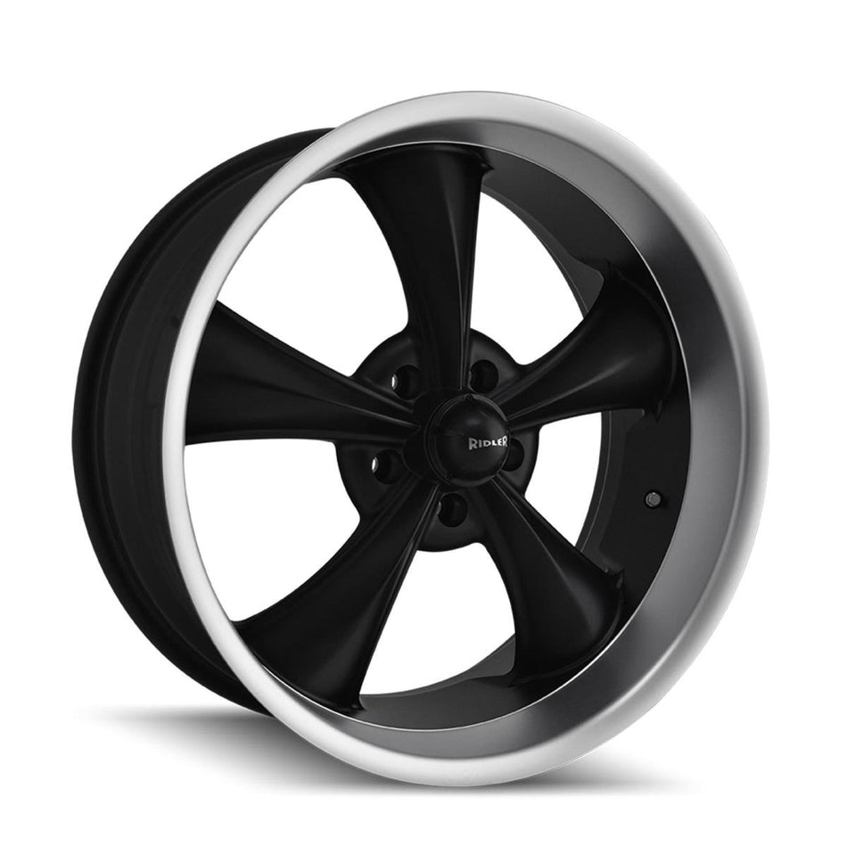 Ridler Style 695 695 Matte Black Wheel with Machined Lip (18x8/5x127mm)