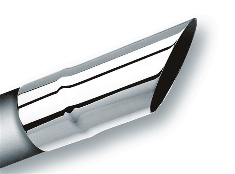 Borla 20107 Polished Stainless Steel Single Round Angle-Cut Tailpipe Tip