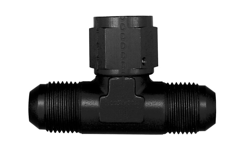 Aeroquip FBM5282 Tee w/Female On The Bottom -6AN Dash Size x -6AN Dash Size x -6AN Dash Size Aluminum Black Anodized Bulk Packaged Tee w/Female On The Bottom