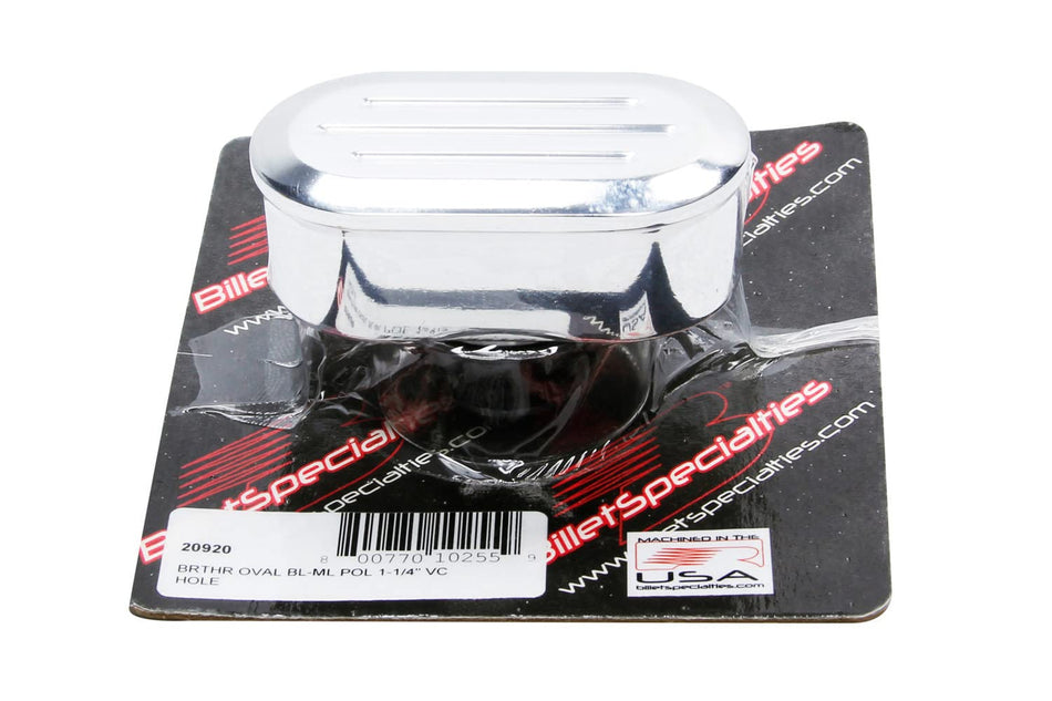 Breather, Oval Ball Milled 1 1/4u201d Valve Cover Hole Polished