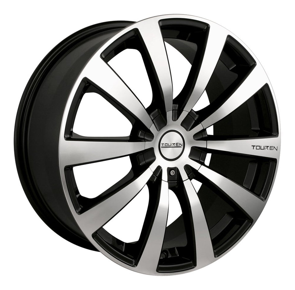 TR3 18x8, Bolt Pattern: 5x110/115, Offset: 40, BLACK/MACHINED FACE/MACHINED LIP, set of 1