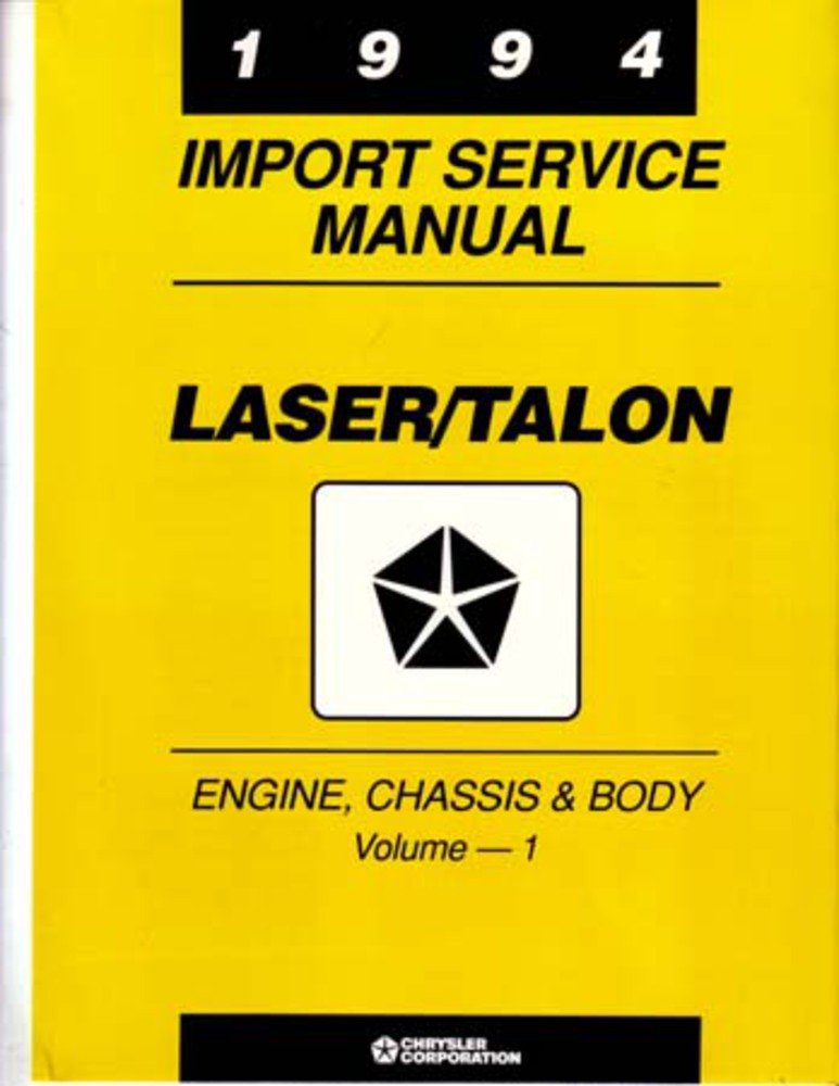 bishko automotive literature 1994 Eagle Talon Plymouth Laser Shop Service Repair Manual Book Engine Wiring