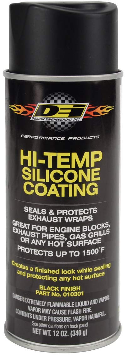 Design Engineering 010301 High-Temperature Silicone Coating Spray - Black 12 Ounce (Pack of 1)