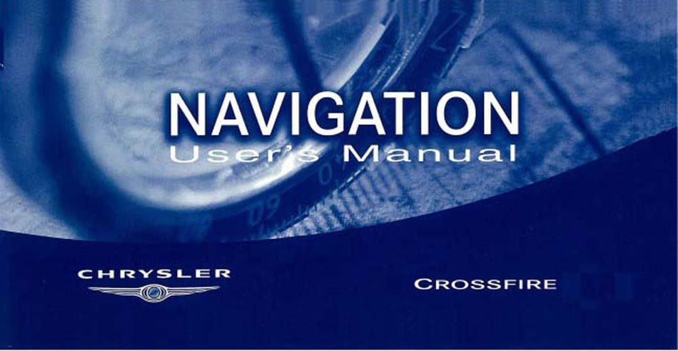 bishko automotive literature 2000-2004 Chrysler Crossfire Navigation Owners Manual User Guide Operator Book