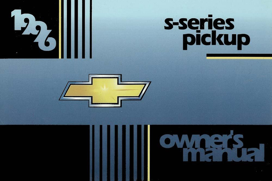 bishko automotive literature 1996 Chevrolet S-10 Pickup Truck Owners Manual User Guide Reference Operator