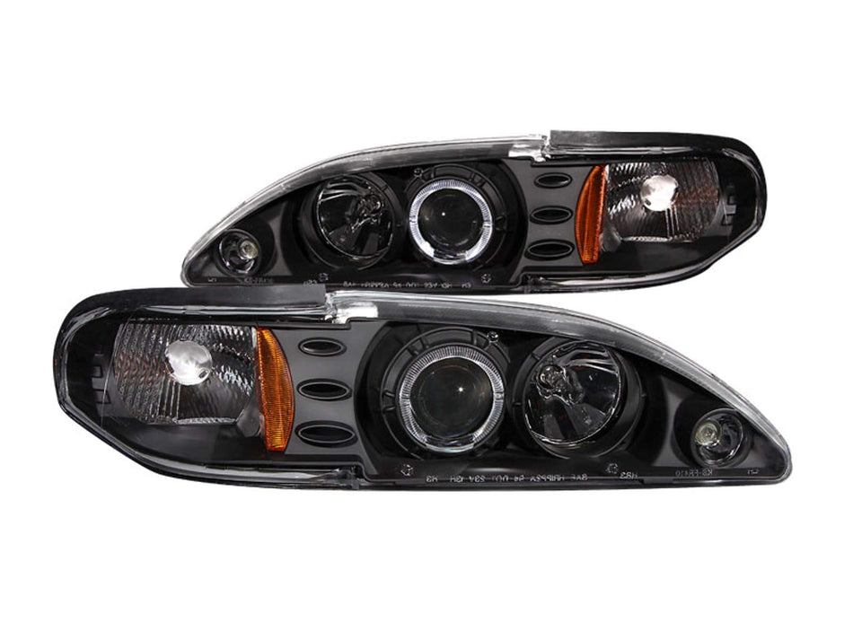 Anzo USA 121038 Ford Mustang Projector 1Pc with LED Halo Black Headlight Assembly - (Sold in Pairs)