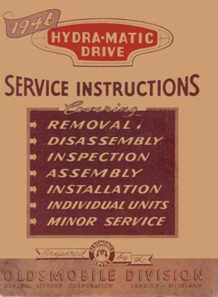 bishko automotive literature 1946 Oldsmobile Hydra-Matic Transmission Shop Service Repair Manual Book Engine