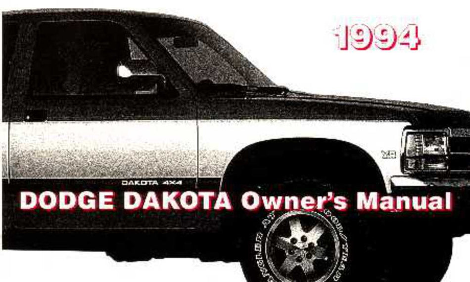 bishko automotive literature 1994 Dodge Dakota Owners Manual User Guide Reference Operator Book Fuses Fluids