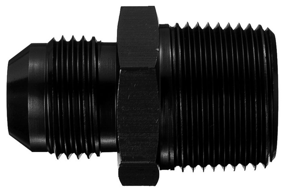 Aeroquip FBM5012 Male AN To Pipe Adapter -16AN Male 1 in. Pipe Size Aluminum Black Anodized Bulk Packaged Male AN To Pipe Adapter