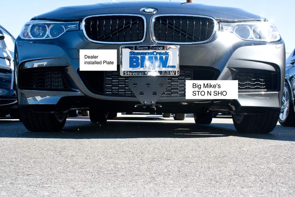STO N SHO Front License Plate Bracket Compatible with 2012-2016 BMW 235i/335i/435i M Sport (SNS47)