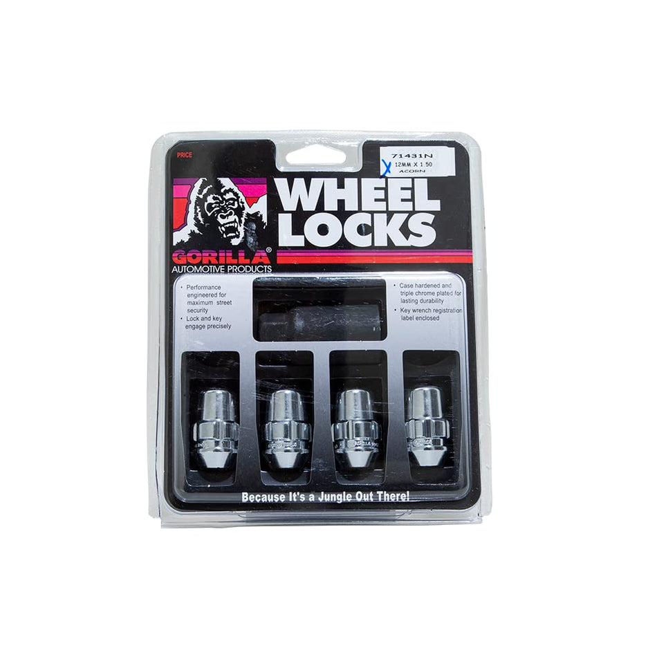 Gorilla Automotive 71431N Gorilla Lock Acorn 12-1.50 Chr Clam