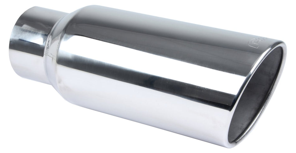 Pypes Exhaust (EVT507) 5 In x 7 Out x 18 Long Polished Stainless Steel Weld-On Exhaust Stack Tip