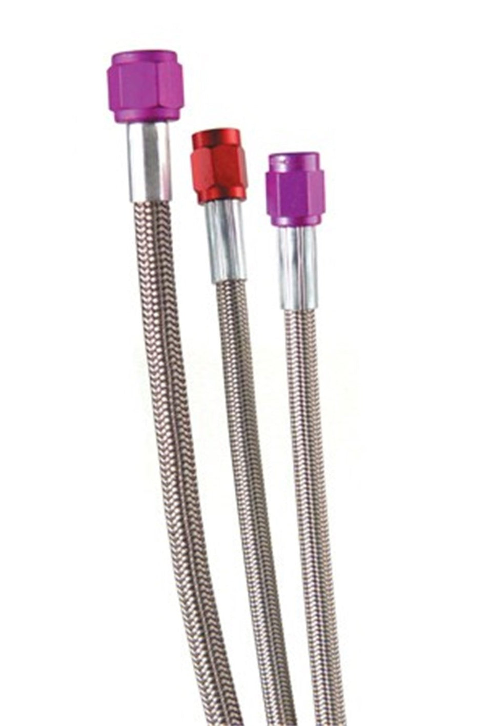 Zex NS6595 Steel Braided Nitrous Hose -03AN 4 ft. Purple Ends Steel Braided Nitrous Hose