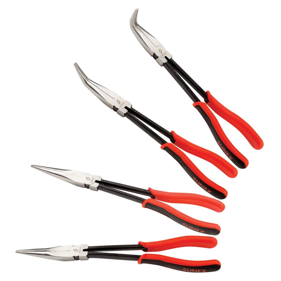 Sunex Tools 3600V 11 in. Needle Nose Pliers Set, 4 Piece