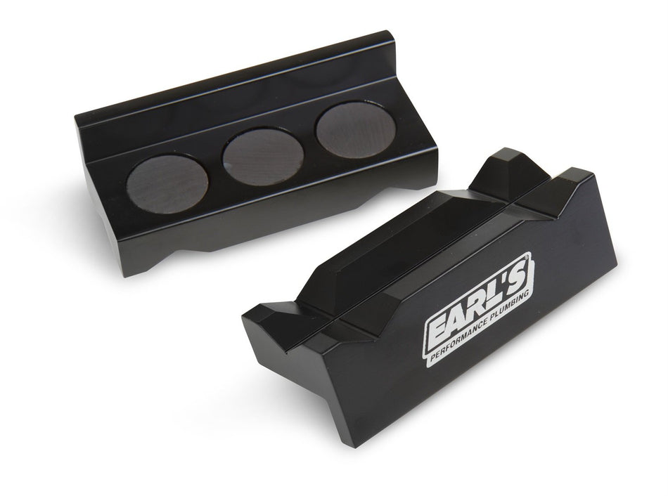 Earl's Performance 1004ERLP Vice Jaw Clamshell Packaging 4 in. Black Aluminum Vice Jaw