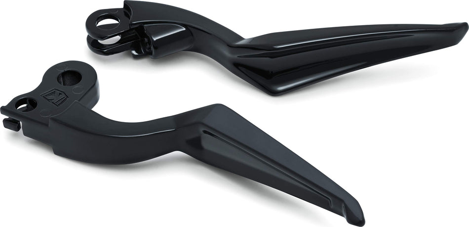 Kuryakyn 5777 Motorcycle Handlebar Accessory: Phantom Clutch and Brake Trigger Levers for 2018-19 Indian Motorcycles, Gloss Black, 1 Pair