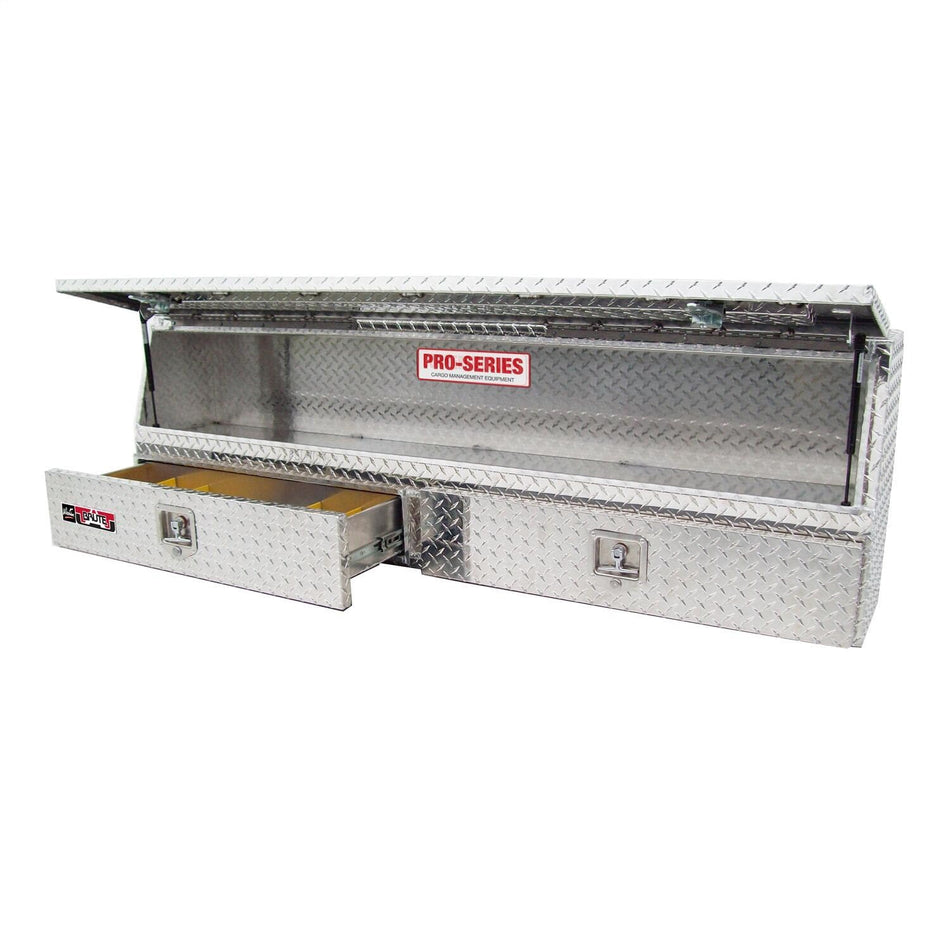 Brute 80-TBS200-72-BD Pro Series 72 Contractor TopSider Polished Aluminum Tool Box with Doors & Drawers