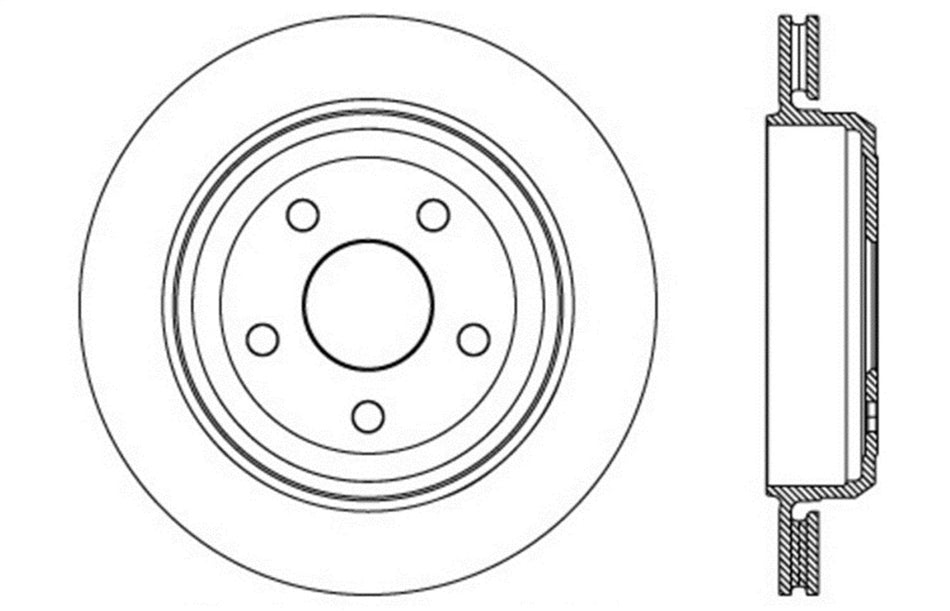 StopTech 127.58007R Sport Drilled/Slotted Brake Rotor (Rear Right), 1 Pack
