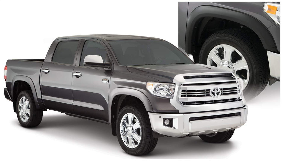 Bushwacker OE Style Color-Matched Front & Rear Fender Flares | 4-Piece Set, Magnetic Grey Metallic, Smooth Finish | 30917-63 | Fits 2017-2020 Toyota Tundra Fleetside