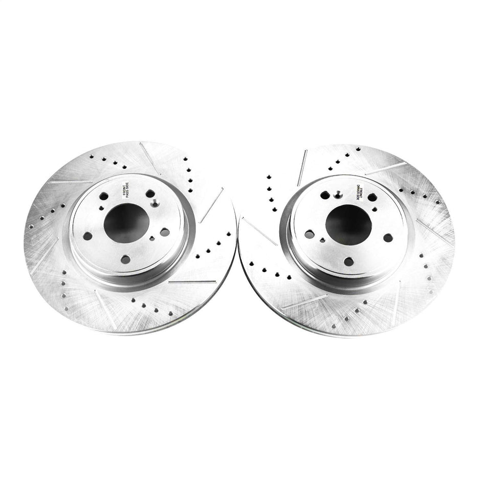 Power Stop JBR1750XPR Evolution Performance Drilled, Slotted & Plated Front Brake Rotor Pair