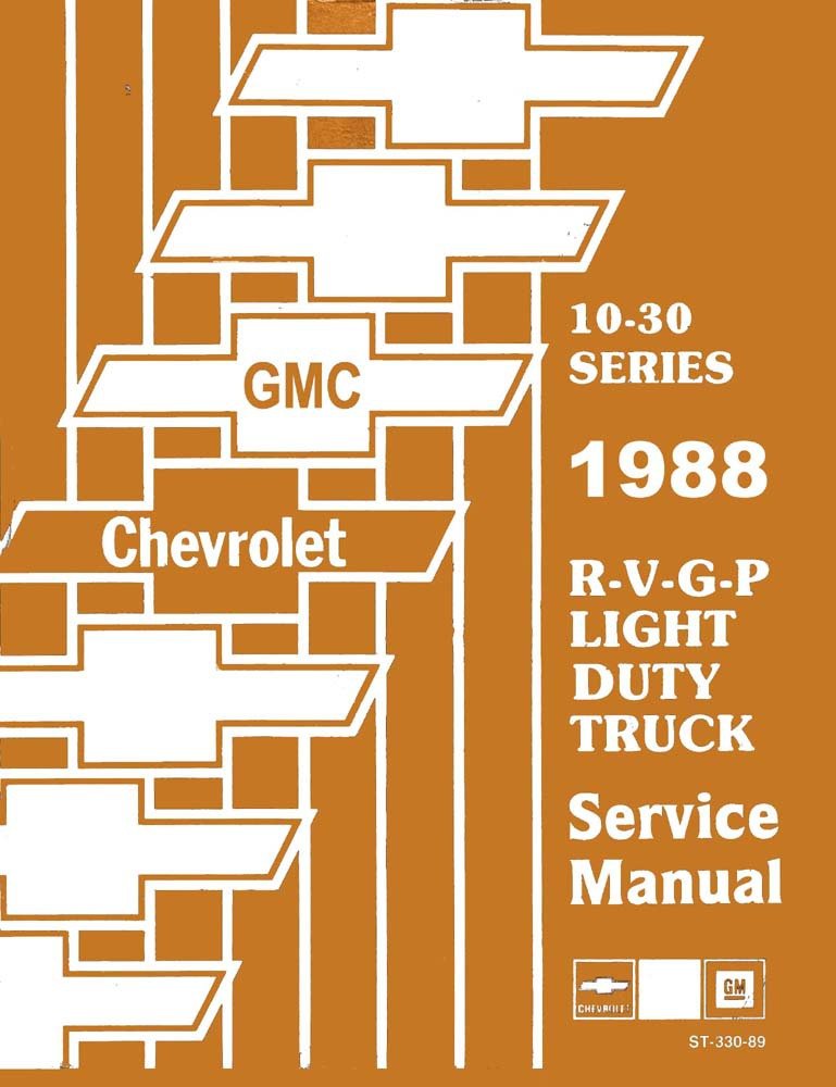 bishko automotive literature 1988 Chevy GMC R/V G P Suburban Van Shop Service Repair Manual Engine Wiring
