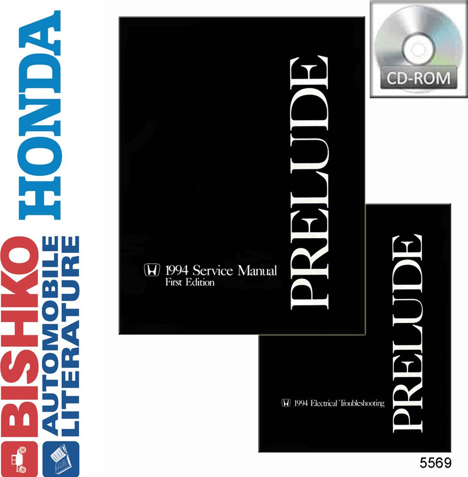 bishko automotive literature - Shop Service Repair Manual CD Engine Drivetrain Wiring OEM for The 1994 Honda Prelude