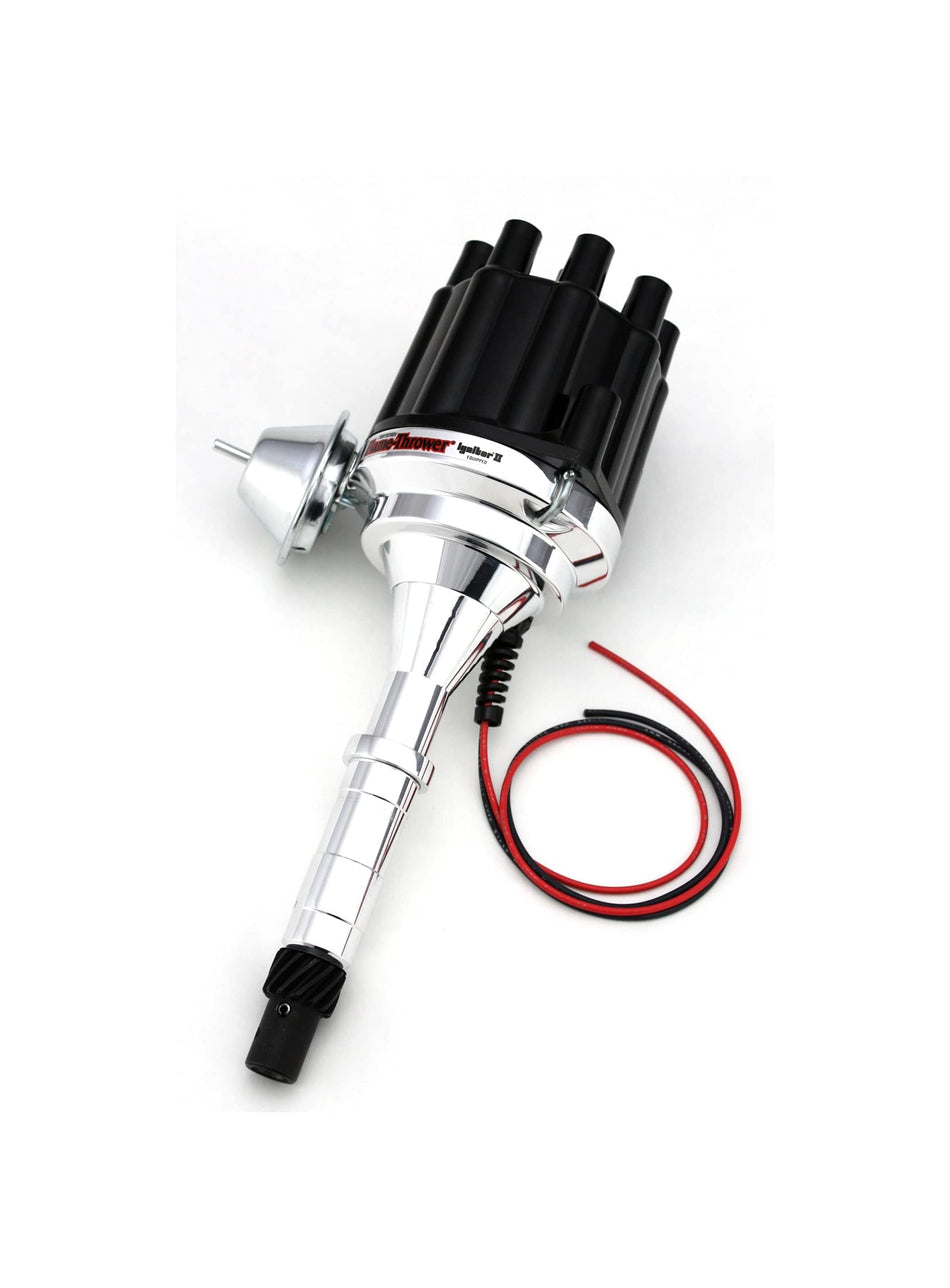 Pertronix D160700 Flame-Thrower Plug and Play Vacuum Advance Black Cap Billet Electronic Distributor with Ignitor II Technology for AMC V8