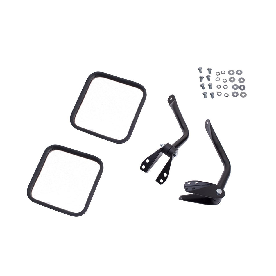 Omix-Ada | 11001.02 | Black Side Mirror Kit | OE Reference: 5462736K | Fits 1955-1986 Jeep CJ Models