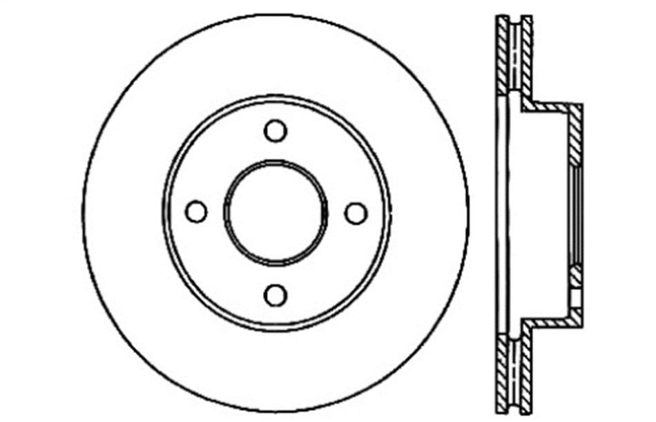 StopTech 127.61082L Sport Drilled/Slotted Brake Rotor (Front Left), 1 Pack