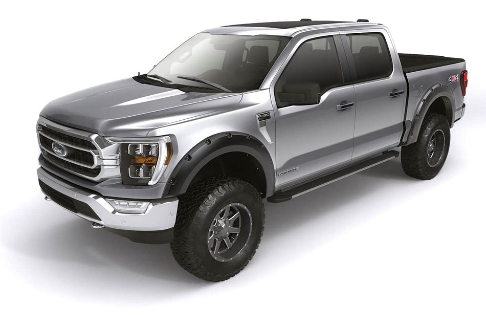 Bushwacker Forge Pocket/Rivet Style Front & Rear Fender Flares | 4-Piece Set, Black, Textured Finish | 28135-08 | Fits 2019-2024 Ford Ranger w/ 6' Bed