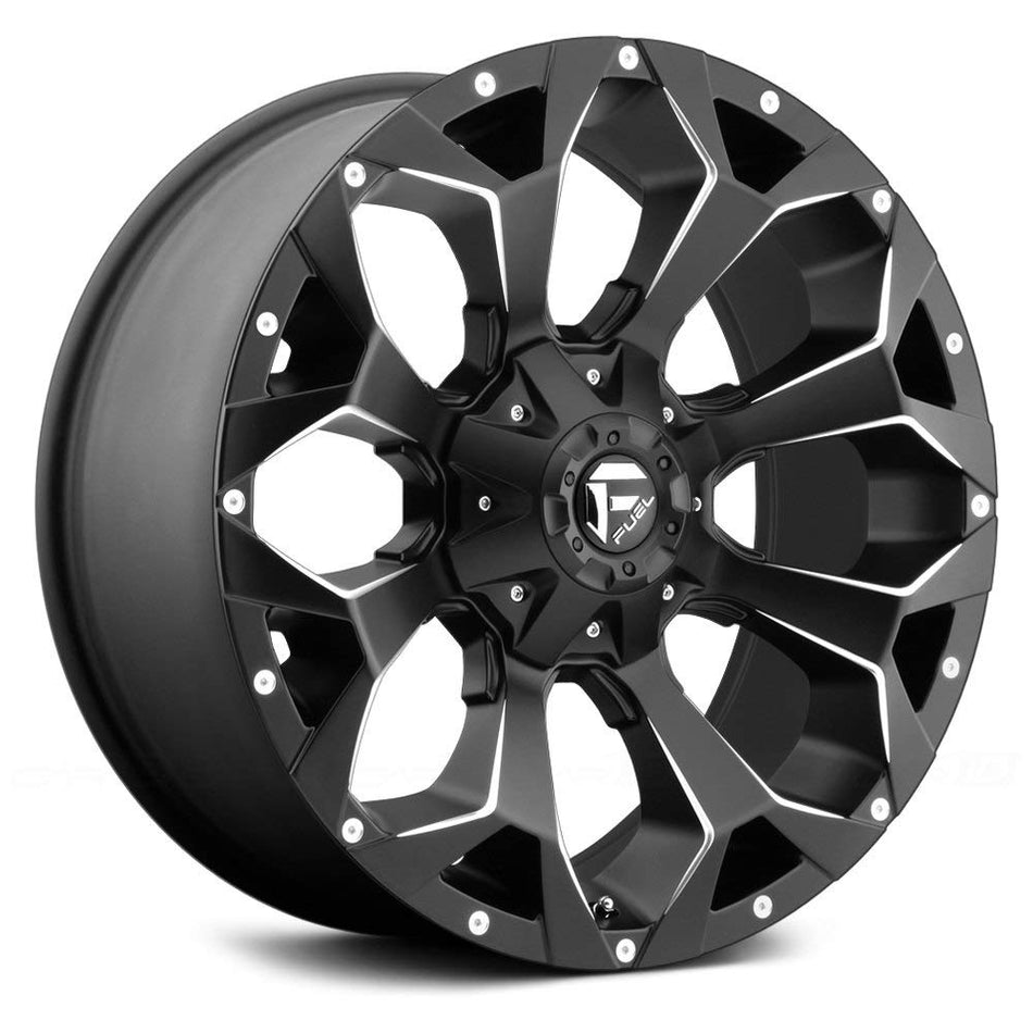 Fuel Offroad D546 ASSAULT BLACK Wheel with Matte Milled Accents and tpms (15 x 8. inches /5 x 139 mm, -16 mm Offset)