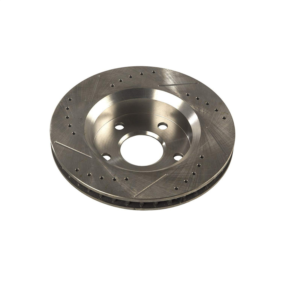 Alloy USA 11353 Brake Rotor Kit, Front, Drilled and Slotted; 07-18 Wrangler JK/JKU