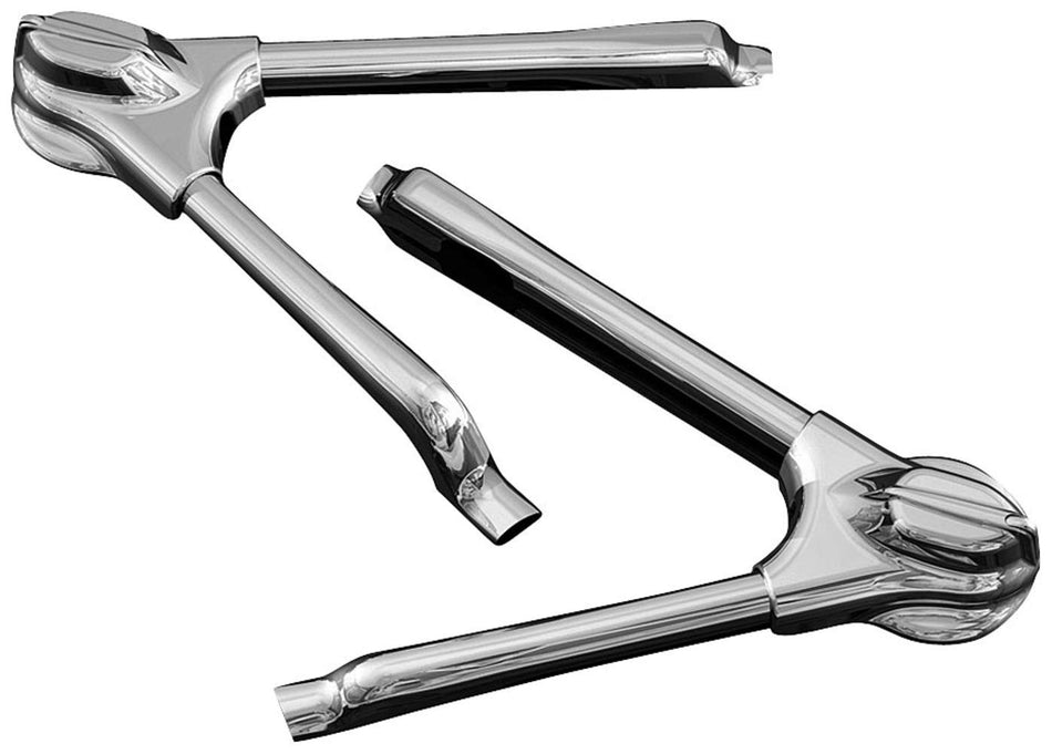Kuryakyn 7815 Motorcycle Accent Accessory: Swingarm Covers for 2008-17 Harley-Davidson Softail Motorcycles, Chrome