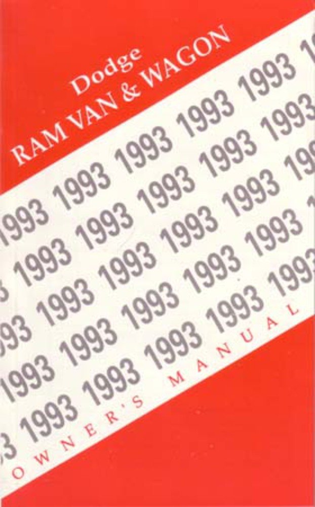 bishko automotive literature 1993 Dodge Ram Van Owners Manual User Guide Reference Operator Book Fuses Fluids