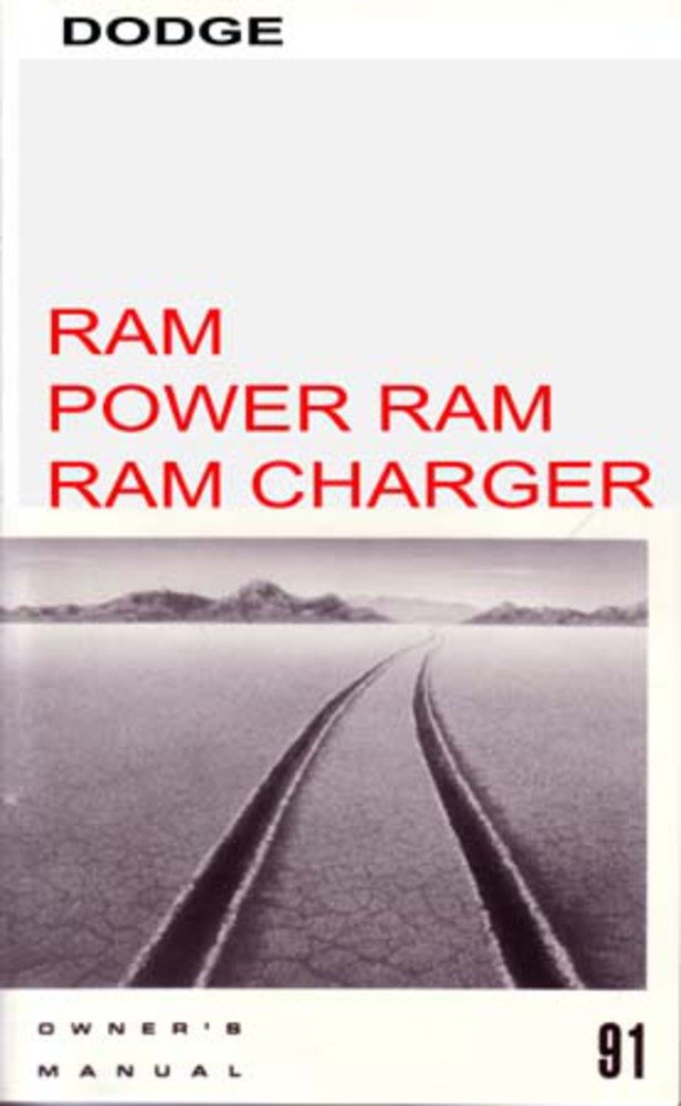bishko automotive literature 1991 Dodge Ram Truck Power RAMCharger Owners Manual User Guide Operator Book